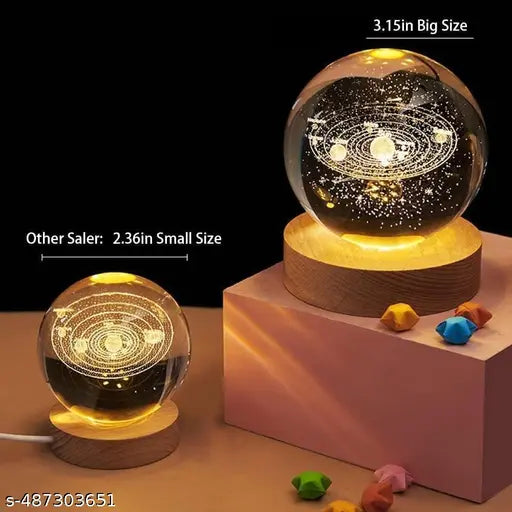 universe crystal lamp