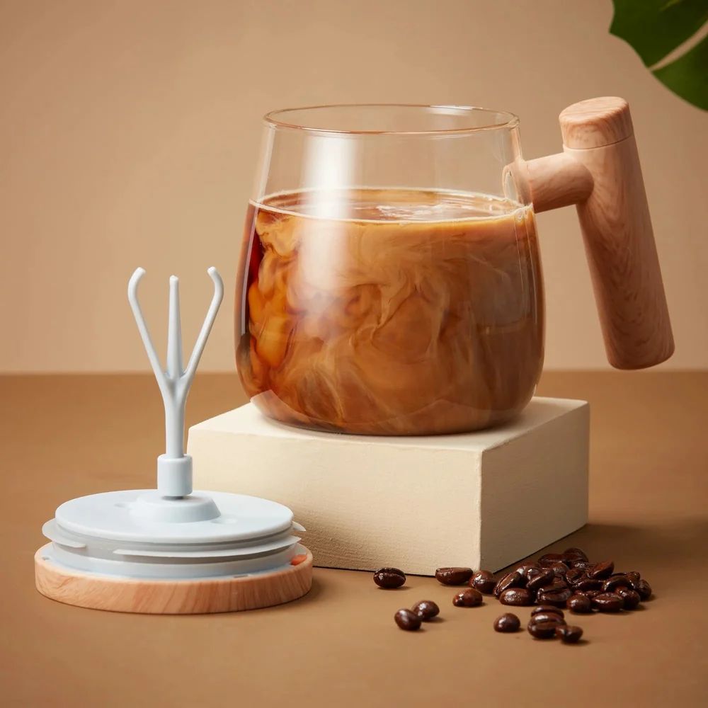 400 mL Glass Self Stirring Mug, For Gifting