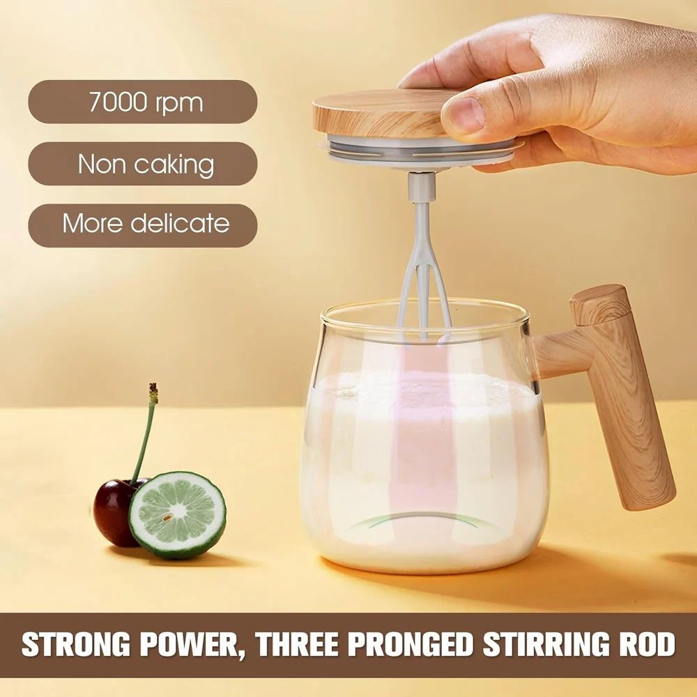 400 mL Glass Self Stirring Mug, For Gifting